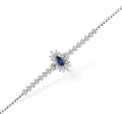 2.30 ct. Pırlanta Safir Bileklik
